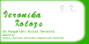 veronika kolozs business card